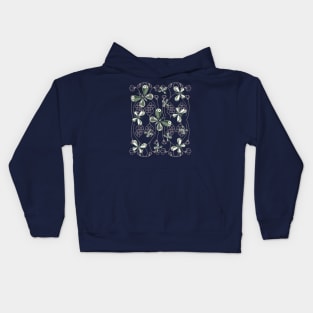 Butterfly and Floral Pattern in Earth Colour Kids Hoodie